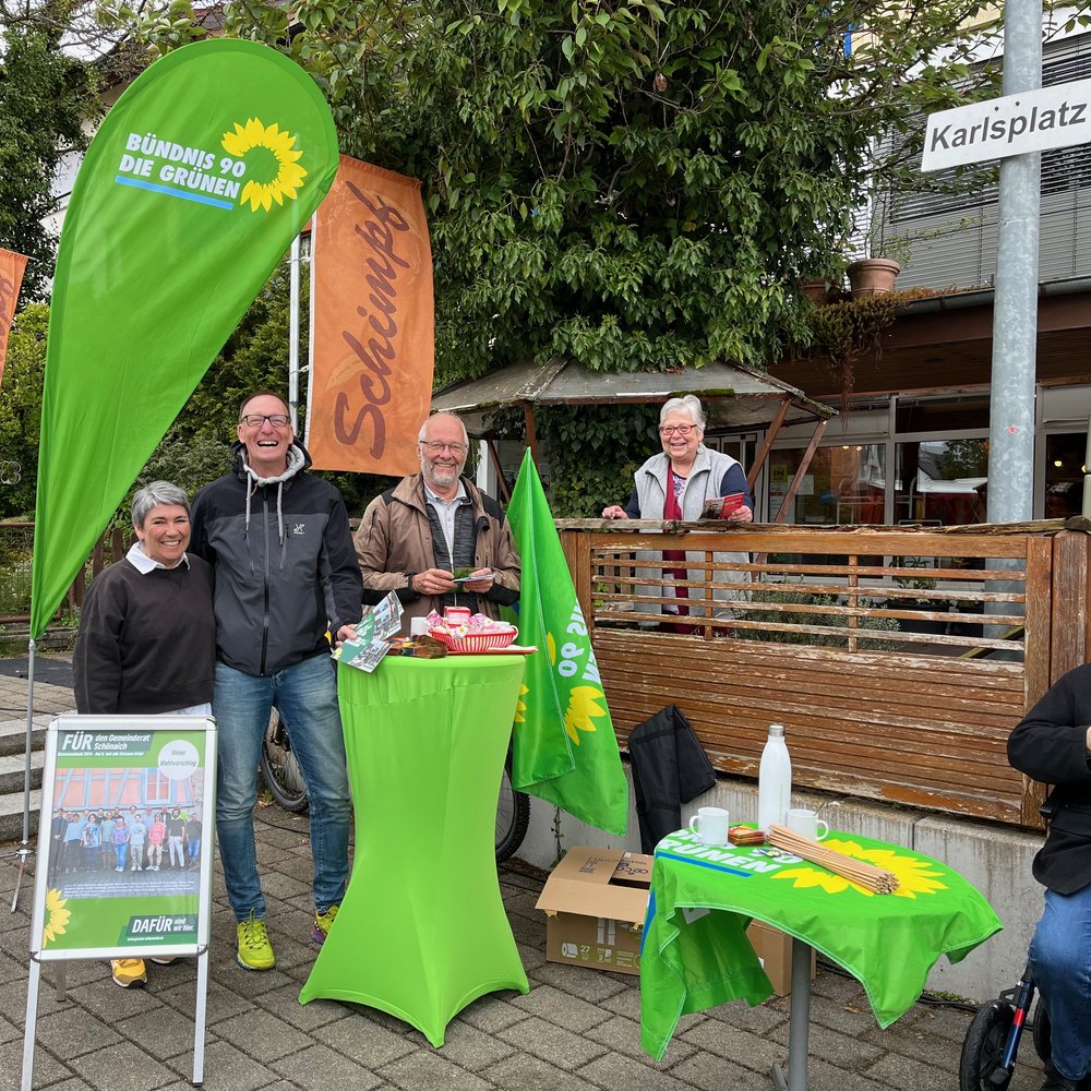 Wahlinfostand: BÜNDNIS 90/DIE GRÜNEN OV Schönaich